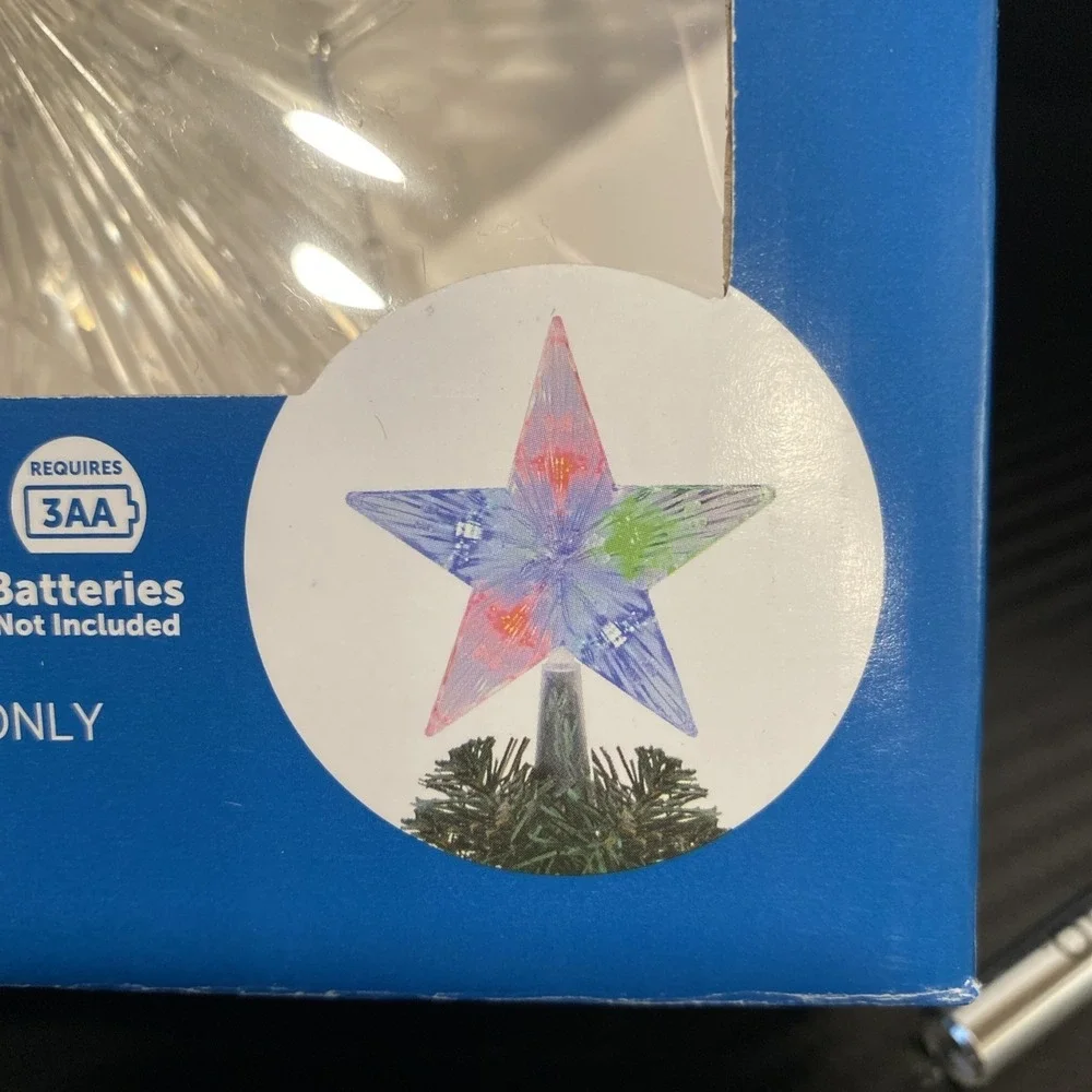MINI STAR LED TREE‎ TOPPER AA BATTERIES NOT INCLUDED